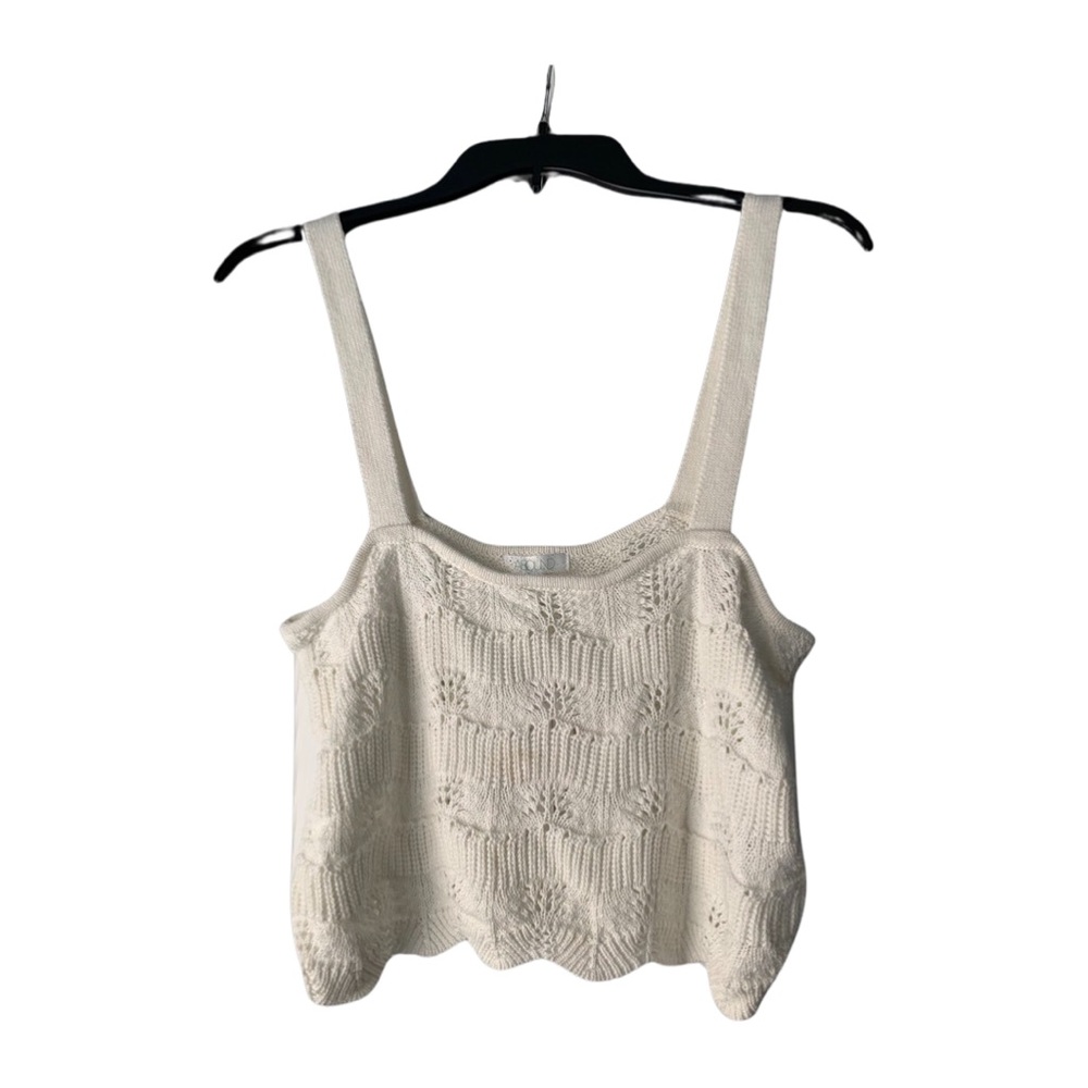 White crochet crop top